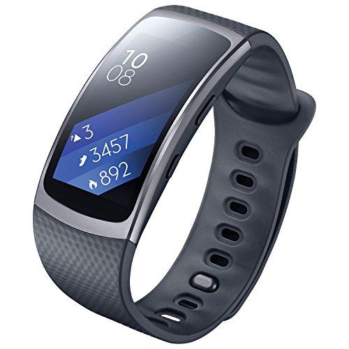 Samsung Gear Fit 2 SM-R360 - Smartwatch de 1.5'' (4 GB, 1 GHz, 512 MB RAM, Tizen, talla L), color negro [Asia Version]
