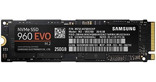 Samsung MZ-V6E250BW SSD 960 EVO, 250 GB, M.2, NVMe, Negro/Naranja