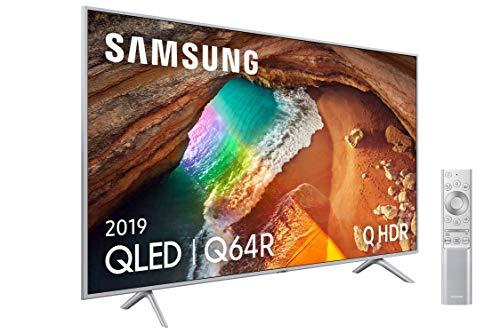 Samsung QLED 4K 2019 55Q64R - Smart TV de 55" con Resolución 4K UHD, Supreme Ultra Dimming, Q HDR, Inteligencia Artificial 4K, Diseño Metalico, Premium One Remote, Apple TV y Compatible con Alexa