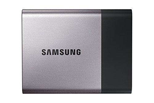 Samsung T3 - Disco SSD portatíl (Capacidad 1 TB, USB 3.1, 3.0 y 2.0, Velocidad hasta 450 MB/s), Gris