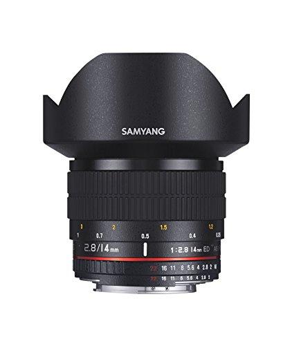 Samyang F1110601101 AE  - Objectivo para Canon, (14 mm IF ED UMC, Ultra Wide Angle Lens), Negro