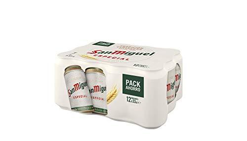 San Miguel Especial Cerveza Dorada Lager, 5.4% Volumen de Alcohol - Pack de 12 x 33 cl