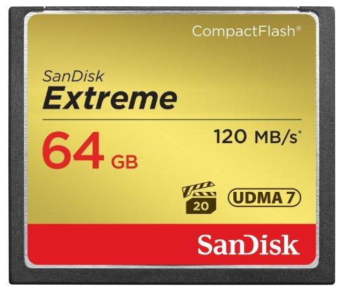 SanDisk SDCFXS-064G-X46 Tarjeta de Memoria Compact Flash de 64 GB Dorado