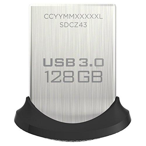 Memoria Flash USB 3.0 SanDisk Ultra Fit de 128 GB, Velocidad de Lectura de hasta 150 MB/s