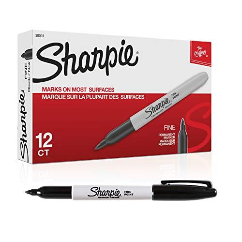 Sharpie 30001 - Rotulador permanente negro, paquete de 12