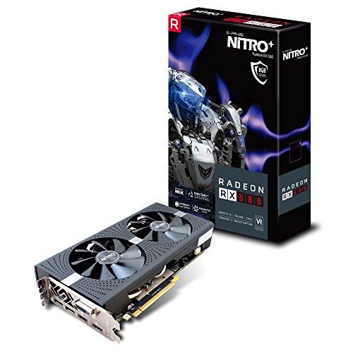 Sapphire Radeon RX 580 Nitro Plus - Tarjeta gráfica (8 GB, 14nm Polaris, 1411MHz GPU, 8000MHz GDDR5, 2xDP/2xHDMI/DVI-D) Color Negro