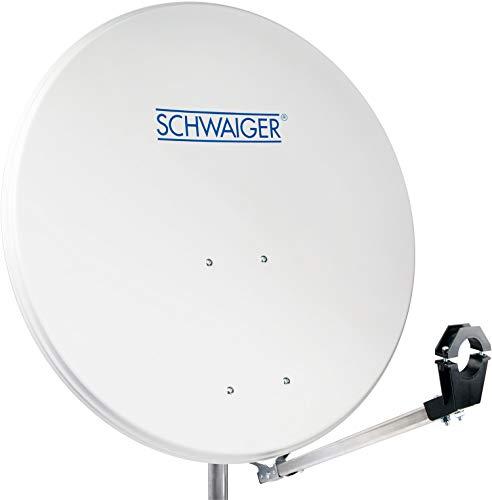 Schwaiger SPI2080011 - Antena parabólica básica de TV (80 cm, aluminio), plateado