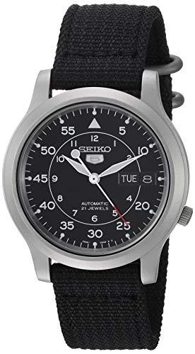 Seiko SNK809 - Reloj de Pulsera para Hombre, Negro/Negro