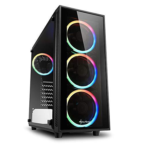 Sharkoon TG4 RGB - Caja de Ordenador, PC Gaming, Semitorre ATX, Negro