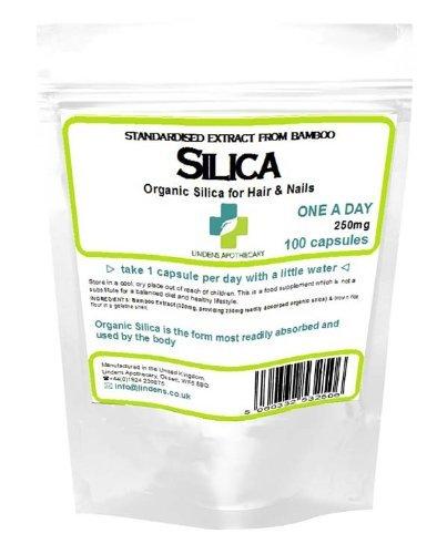 Lindens Sílice 250 mg en cápsulas | 100 Paquete | Fortalecido con biotina y selenio, contribuye a un cabello, uñas y piel sanos en una cómoda cápsula diaria