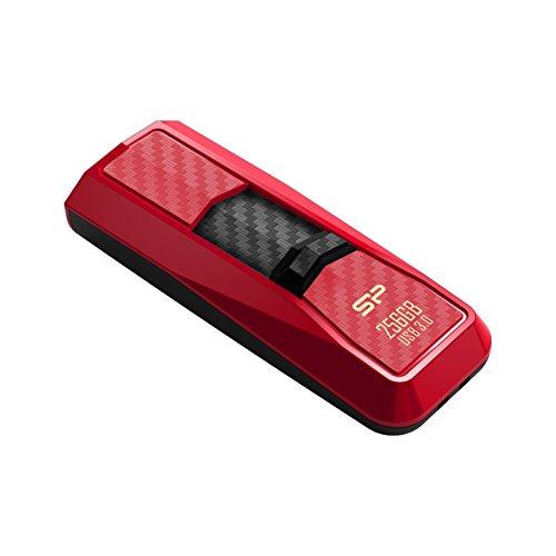 Silicon Power Blaze B50 - Memoria USB 3.0 de 32 GB, Ultra rápido, Lectura hasta 90 MB/s, Color Rojo