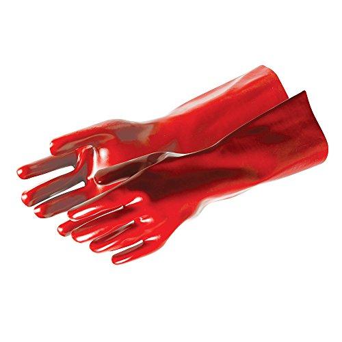 Silverline 868551 - Guantes de PVC color rojo (Talla grande)