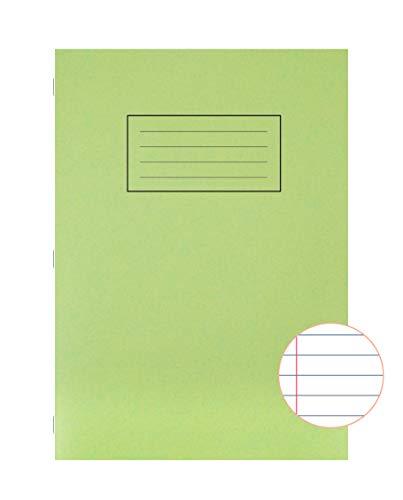 Silvine Exercise Book - Paquete de 10 cuadernos A4 para ejercicios, verde