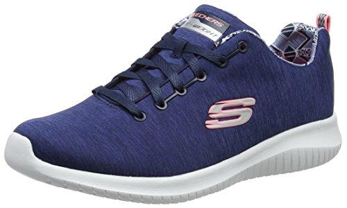 Skechers Ultra Flex-First Choice, Zapatillas para Mujer, Azul (Navy), 39 EU