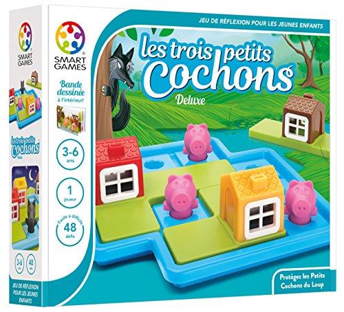Smart Games Les Trois Petits Cochons - Deluxe Preescolar Niño/niña - Juegos educativos, Preescolar, Niño/niña, 3 año(s), 6 año(s), 48 Pieza(s)