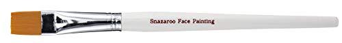 Snazaroo - Pincel profesional para pintura facial, ancho plano, color blanco
