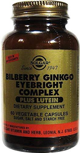 Solgar Vision Guard Plus. Fórmula antioxidante con vitamina C, arándano, ginkgo y luteína que ayuda a minimizar el daño causado por los radicales libres - 60 cápsulas
