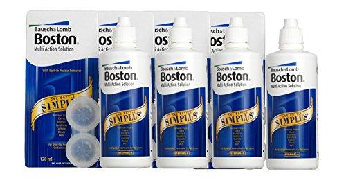 Solución multiacción Bausch & Lomb Boston Simplus de 120 ml x 4 para lentillas rígidas permeables al gas