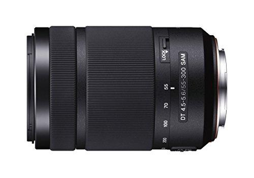 Sony 55-300mm f/4.5-5.6DT Sam - Objetivo para Sony (Distancia Focal 82.5-450mm, Apertura f/4.5-29, Zoom óptico 5.4X, diámetro: 62mm), Negro