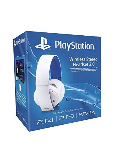 Sony - Auriculares Inalámbricos Stereo, Color Blanco (PS4, PS3, PS Vita)