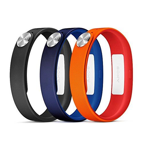 Sony Classic - Pack de pulseras SmartBand, medida L (naranja, azul, negro) SWR110