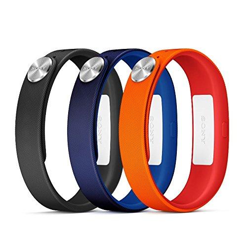 Sony SWR110RDS - Pack de pulseras SmartBand, medida S (naranja, azul, negro)