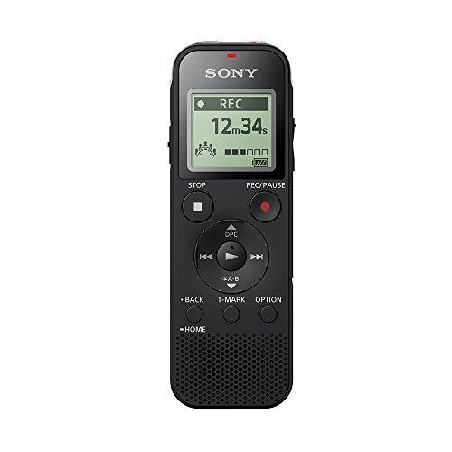 Sony ICD-PX470 - Grabadora de voz digital con 4 GB, USB, ranura micro SD y grabación mp3 y PCM lineal, Negro, Estándar