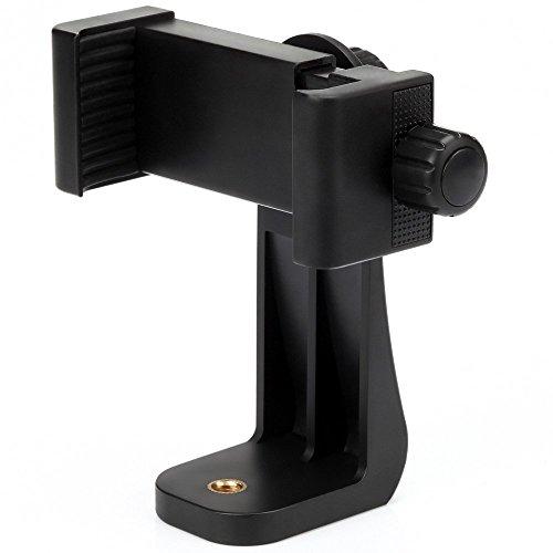 Zacro Soporte para Teléfono Móvil Trípode con Abrazadera Ajustable - Utilizado en Trípode/Selfie Palo para Fotografía - Negro (Rotación de 360 Grados)