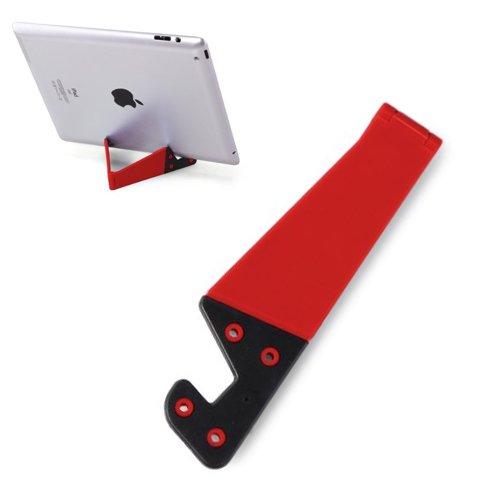 Soporte base de mesa universal ajustable plegable rojo para iPhone iPad