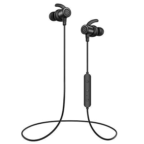 Auriculares Bluetooth 4.1 SoundPEATS Cascos Deportivos Magnéticos In-Ear Inalámbricos con Mic, Resistente al Agua IPX6, Duración 8 Horas para iPad, iOS Android Móviles Smartphones PC