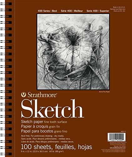 Strathmore Serie 400 Sketch Pads 9 x 12 ", Blanco, 9 by 12"