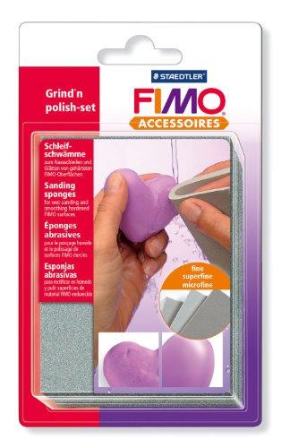 Staedtler Fimo 8700 08 Grind n polish set - Set de esponjas abrasivas para lijar y pulir Fimo [importado de Alemania]