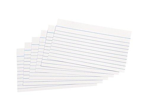 5 star Record Cards - Paquete de 100 notas (127 x 76 mm), blanco