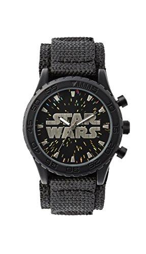 Star Wars STW1301 - Reloj de Pulsera Chicos, Nailon, Color Negro