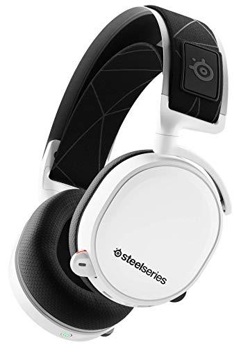 SteelSeries Arctis 7 - Auriculares de Juego, inalámbricos sin pérdidas, DTS Headphone:X v2.0 Surround para PC y PlayStation 4, Blanco