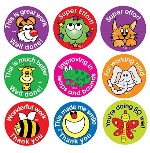 Sticker Solutions DBS175 - Etiquetas para niños (frases de recompensa en forma circulares)