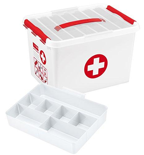 Sunware 8711112798250 Caja y Cesta de almacenaje - Cajas y cestas de almacenaje (Storage Box, Rojo, Color Blanco, Pattern, Rectangular)