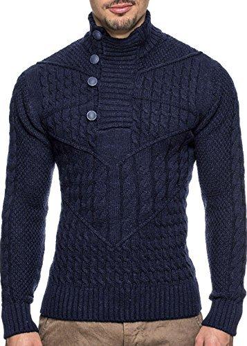 Suéter de Marca BALANDI Camiseta para Hombre; Tamaños § e L, Azul