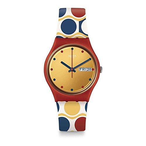 Swatch Reloj Analogico para Unisex de Cuarzo con Correa en Silicona GR708