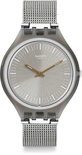Swatch SVOM100M  -  Reloj Digital de Cuarzo, Unisex, Correa de Acero Inoxidable