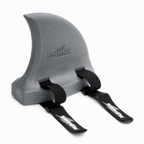 SwimFin - Flotador para niños, diseño de Aleta de tiburón Gris Gris