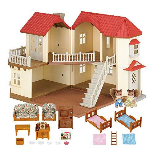 SYLVANIAN FAMILIES - Casa de muñecas con 2 Caracteres, mobiliario e iluminación (5171)