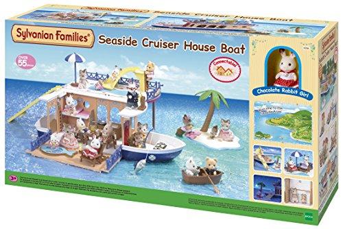 SYLVANIAN FAMILIES- Seaside Cruiser House Boat Mini muñecas y Accesorios, (Epoch para Imaginar 5206)