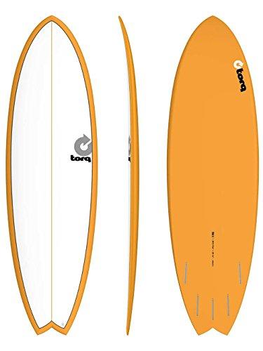 Tabla de Surf Torq Tet 5.11 Fish Tabla de Surf, blanco y naranja, talla única