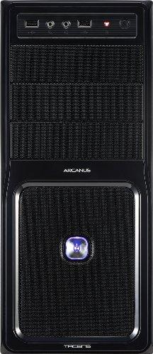 Tacens Arcanus PRO - Caja Semitorre USB 3.0 frontal y rejilla de aluminio, filtro anti polvo, 2 x ventilador 120mm, sin fuente, negro