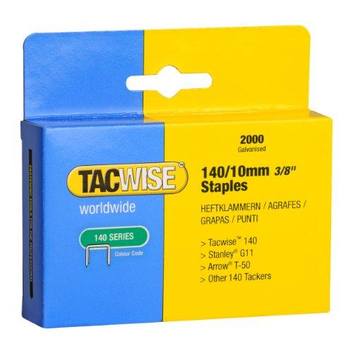 Tacwise 0347 Grapas Serie de 140 x 10 mm (Caja de 2000 Unidades), 10 mm, Set Piezas