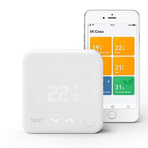 tado° Termostato Inteligente Kit de Inicio V3+ - Control inteligente de calefacción, trabaja con Amazon Alexa, Apple HomeKit, Asistente de Google, IFTTT