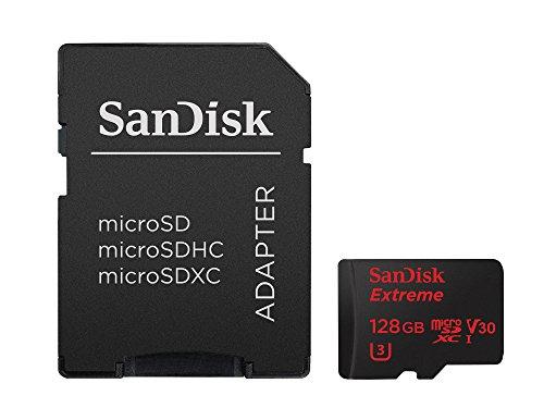 SanDisk Extreme SDSQXVF-128G-GN6AA - Tarjeta de Memoria microSDXC para cámaras de Deportes de acción (128 GB, Velocidad hasta 90 MB/s, Class 10 y U3 y V30)