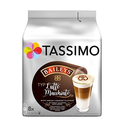 Tassimo - Cápsulas de Latte Macchiato con Baileys, café con aroma de crema de licor, Café con leche, 8 unidades, 264 g