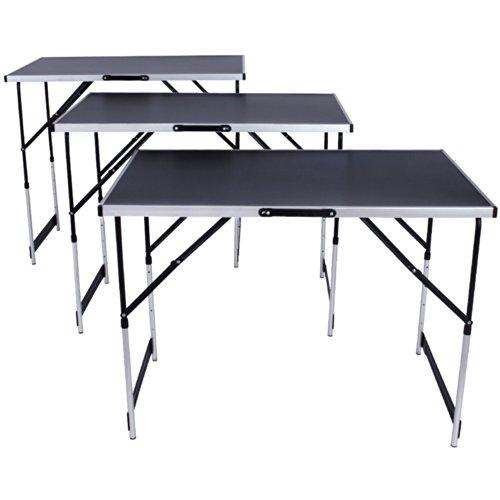 Mesa de trabajo de aluminio para empapelado, plegable, de 300 x 60 cm; ideal para camping, picnic